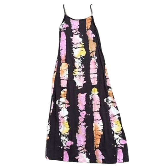 Busayo x RTR Tie Dye Slip Dress in Black Multi, Size M - Picture 7 of 8